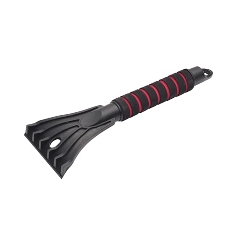 ToM PaR Rascador Coche | Rasqueta Hielo Parabrisas | para Capa de Hielo y Escarcha | Ergonómico, Agarre Suave | No Raya Cristales ni carrocería | Resistente a la Temperatura | Longitud: 30 cm | Roja