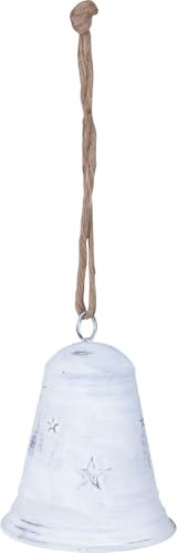 Glocke Zink Weiß Weihnachtsdeko Deko Figur Weihnachten Advent Groß...