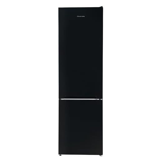 Russell Hobbs Freestanding 60/40 Split C Class Fridge Freezer, 331L Total Capacity, Total No Frost, 4 Star Freezer Rating, Adjustable Feet, Reversible Door in Black, RH185FF601C1B