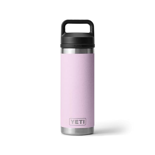 Image of YETI Rambler 18 oz Bottle, Vacuum Insulated, Leakproof, Stainless Steel with Chug Cap, Cherry Blossom