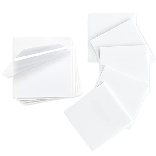 Transparent Sticky Notes Pad, RELBRO 500 Sheets Clear Sticky Notes Set 3 x 3 Inch Waterproof Translucent Sticky Notes Annotation Memo Pads See Through Office Supplies Books Message Reminder