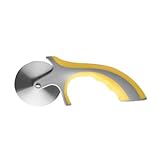 FIXOSHEE Cortador de Pizza con Mango Ergonómico Antideslizante Rueda de Acero Inoxidable Resistente la Oxidación para Corte Uniforme Cocinas Domésticas y Profesionales