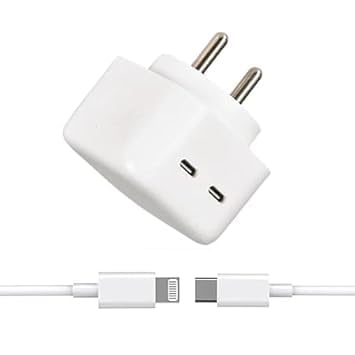 Image of Original 35W Dual PD 3.0 GaN USB-C Port Compact Power Adapter Plug Fast Wall Charger Adapter Compatible for iPhone, iPad, AirPods, MacBook Air & Other Smartphones(DP222)