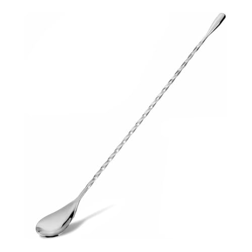✔️ UTILIZZO: Il cucchiaio spiralato è uno strumento da bar utilizzato per mescolare ingredienti all'interno di un bicchiere o uno shaker. Questo utensile è noto anche come 