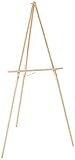 KINGART 65' High Wooden A-Frame Tripod Studio Artist Floor Easel - Adjustable Tray Height, Holds 40' Canvas - Wood Display Holder Stand for Paintings, Drawings, Framed Photos, Signs