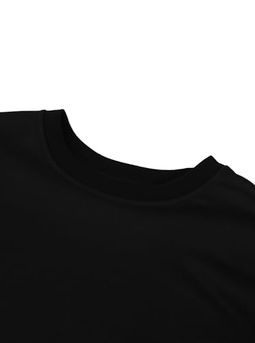 LovelyWholesale Women Asymmetrical Oversized Sweatshirt Crew Neck Long Sleeve Crop Pullover Tops4