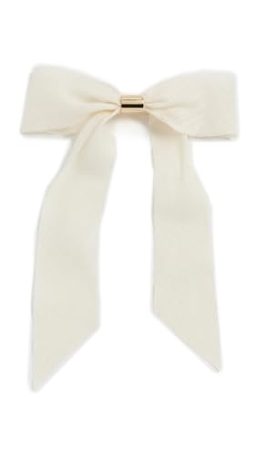 LELET NY Women's Glossy Amy Bow Barrette, Ivory, One Size