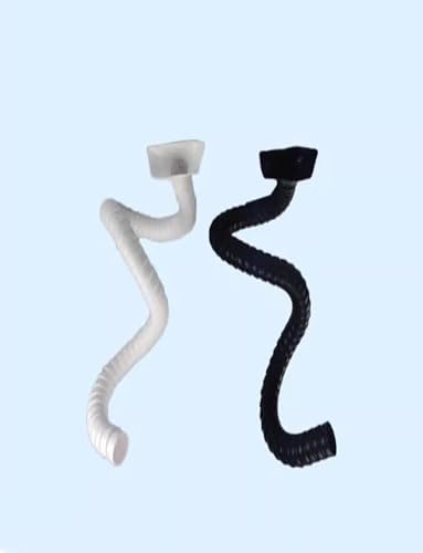 Flexible Fume Extractor Arm with Capture Hood, Dust Removal Hose for Welding, Workshop, Labs & Industrial Ventilation (Black, 50 Tubes, 200cm Length)