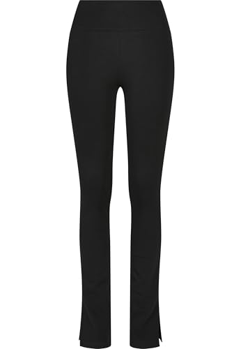 Leggings fente latérale taille haute extensible galbant pour silhouette élancée