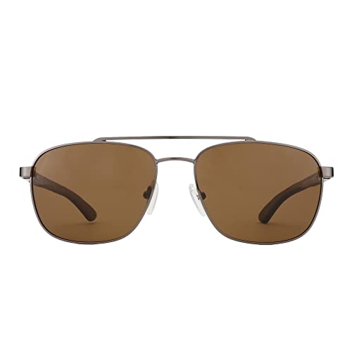 Image of ZENOTTIC Aviator Wood Polarized Sunglasses for Men 100% UV Protection Fishing Driving Golf