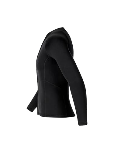 Chaqueta de neopreno para hombre, 3mm, manga larga, para natación, buceo y surf con cierre y estiramiento miniatura 3