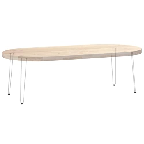 Vidaxl Gambe A Forcina Per Tavoli Consolle 4 Pz Bianco 72 Cm Acciaio Massiccio - 3