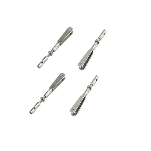 4PCS RC Airplane Metal Clevis with Connecting Rod Push Rod Shaft and Nuts for DIY RC Plane Fixed Wing Parts Model Plane Aircraft Connection...