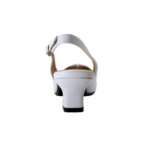 Peerage Luciana Women's Wide Width Leather Slingback Pumps4