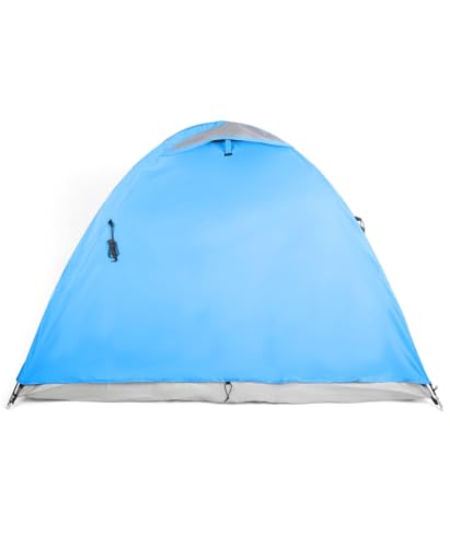 Image of 3 Person Camping Tent ET1100, Horizon Blue /Grey | Lightweight, Waterproof, Easy Setup, For Hiking Backpacking Trekking Festivals