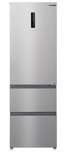INFINITON Frigorifico Francés FRD-401T91, 401 Litros, 190 cm de Altura, E, Técnologia Inverter, Fast Cooling, Fast Freezing, Puerta reversible, Tecnología Care + space (Inox || FRD-401T91XEM)