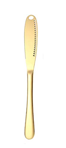 Stainless Steel 3 in 1 Butter Spreader，Spreader Knife-Kitchen Gadgets (Gold)
