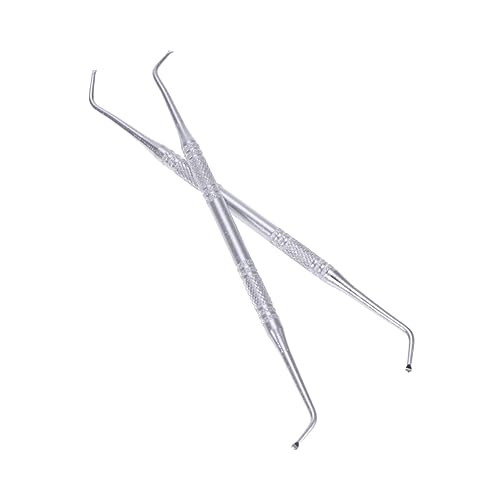 IWOWHERO Essential Nail Care Tools 2pcs Stainless Steel Cuticle Remover Nail Shaver Double-sided Spoon for Family