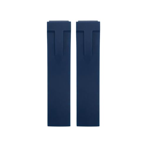 Bracelet étanche en caoutchouc souple 21 mm bleu, idéal pour le sport