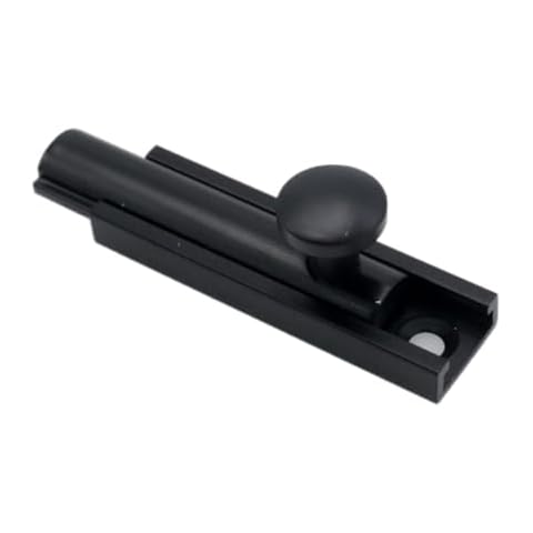 Joyangy 2 Inch Solid Copper Surface Bolt, Copper Slide Bolt Lock, Cabinet Surface Bolt with Screws, Matte Black Cover