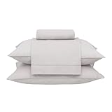 Buddemeyer Jogo de Cama Casal Percal 180 Fios Basic Percalle 100% Algodão Fio Penteado Bege 4 peças