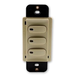 #US Ivory LoadLogic Smart Switch for Controller 3-Button W/Pilot Light RCS3I