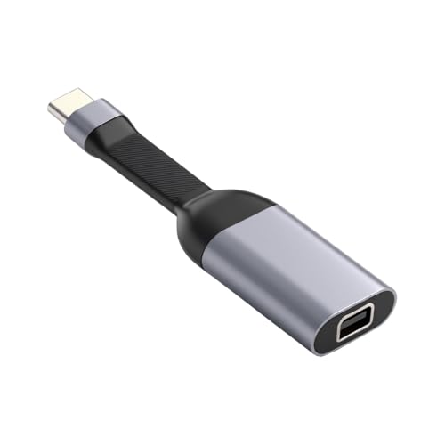 NFHK Cable USB-C Type-C Source to Mini DP Displayport 4K 60hz Sink HDTV Adapter Ultra Slim Flat Cable 1080p for Laptop Tablet Phone