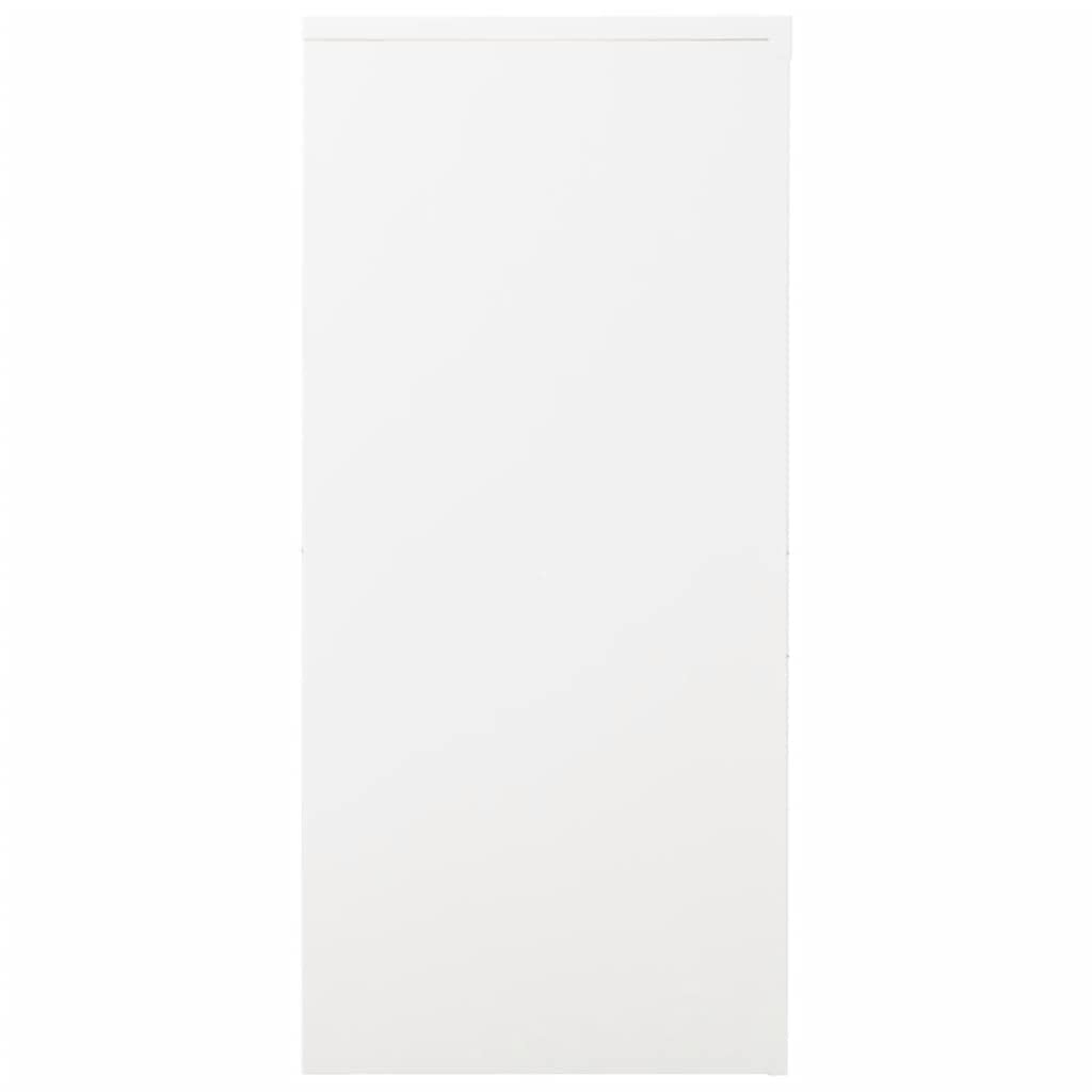 Armadio con porta scorrevole, in metallo, per aziende, ufficio, scuola, bianco, 90 x 40 x 90 cm, in acciaio (facile da montare)