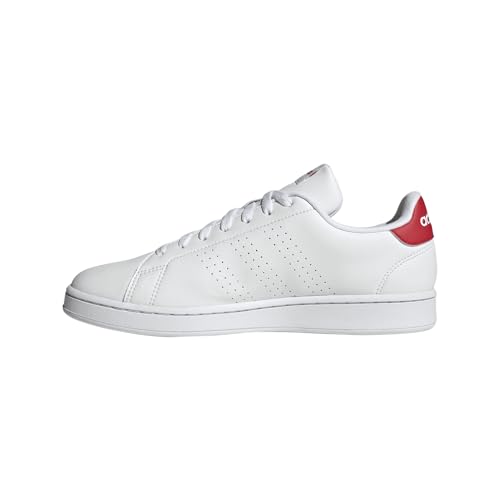 adidas Herren Advantage Sneaker, FTWR White FTWR White Better Scarlet, 44 EU – Ansicht 5