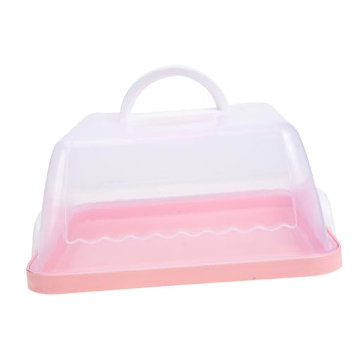 ABOOFAN Portable Cake Carrier with Handle Plastic Cake Container with Lid for Bakeries Shops and Home Use Transparent Design for Food for Outdoor