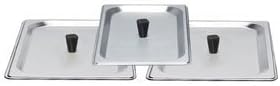 BroilKing SL-3L One 1/3 Size Stainless Lid & Two 1/2 Size Stainless Lids