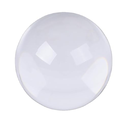 Boule de cristal transparente 11cm avec socle en bois pour photo et déco