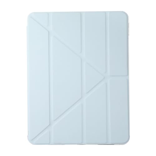 Étui iPad Air 11 M3 2025 bleu clair avec support arrière silicone