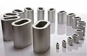 einnovative Aluminum Sleeves Clip Fittings Loop Sleeve 5 mm Wire Rope Cable Crimps (Silver Tone) (50)