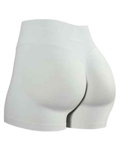 Image of AUROLA Influence Workout Shorts for Women,2.5 3.5 4.5 5.5 6.5 No Roll Up Squat Proof Scrunch Seamless Compression Gym Short
