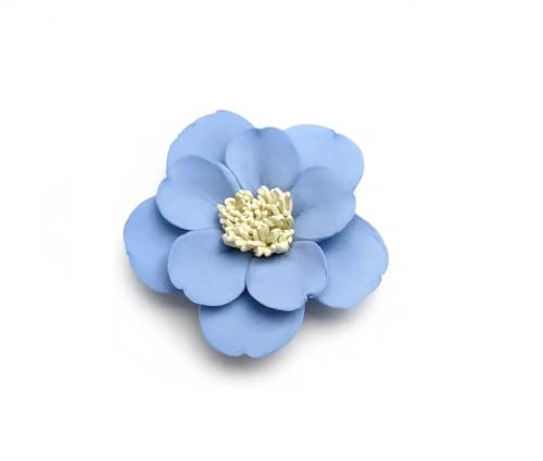 Image of Ceramic Flower Wall Art Decor, Artificial Flower Wall Sculpture,Handmade Ceramic Flowers for Home,Hallway,Living Room, Kitchen,Bathroom (Royal Blue,Osmanthus, 2.76 inch)