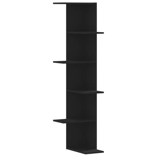 Étagère murale d'angle noire pour optimiser les petits coins - 2