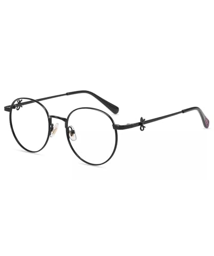 Image of Firmoo Blue Light Blocking Glasses for Woman, Retro Round Metal Frame Anti Eyestrain UV400 Computer Gaming Glasses Bow165