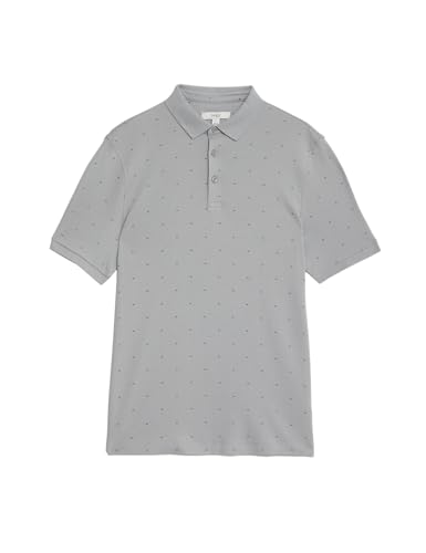 Image of Marks & Spencer Men's Geometric Regular Fit Polo Shirt