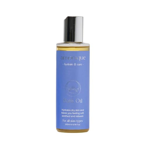 Amonique Hydrate & Care Bath Oil 200ml – Nourishing Blend with Sweet Almond, Rosehip, and Avocado Oils for Softening and Relaxing Bath Experience
