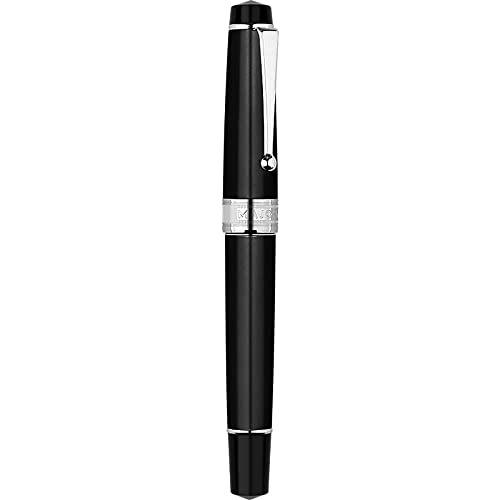 Erofa Majohn T5 Piston Fountain Pen Matte Black Fine Nib, Large Ink Capacity Writing Pen Set With Box #TOP30