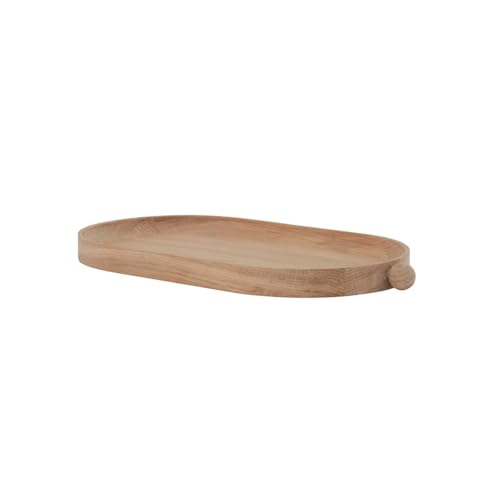 OYOY Living Inka Wood Tray - Holztablett Tablett Oval zum Servieren und Präsentieren Organisieren - Eiche 34x18x2 cm