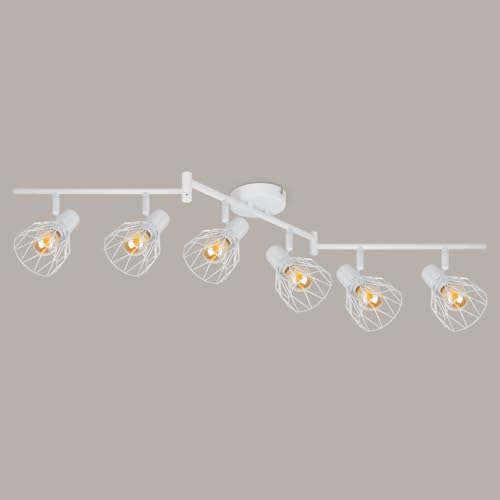 【Economico】Plafoniera LED da soffitto con 6 faretti orientabili equivalgono a plafoniera con 2 Faretti e plafoniera con 4 Faretti. Elevato rapporto di prestazioni. Emettono una grande luce in cucina, soggiorno, camera da letto, corridoio e sala studio