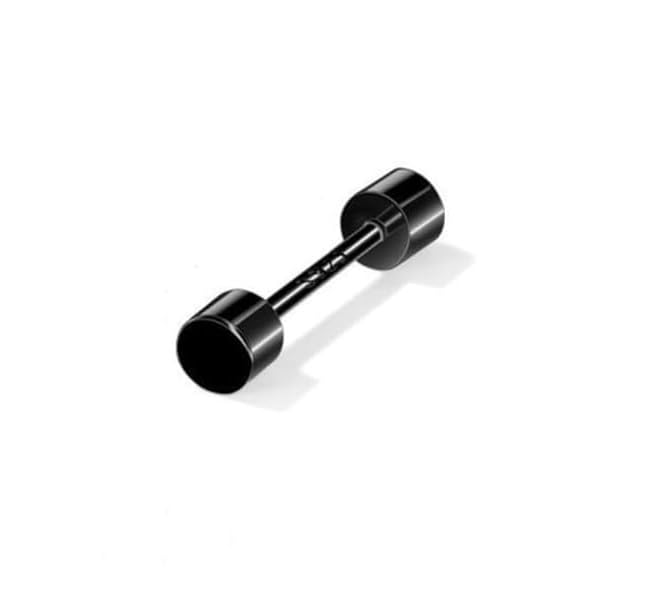 black barbell stud earrings for men/boys (one piece), dumbbell shape stainless steel ear piercing jewelry