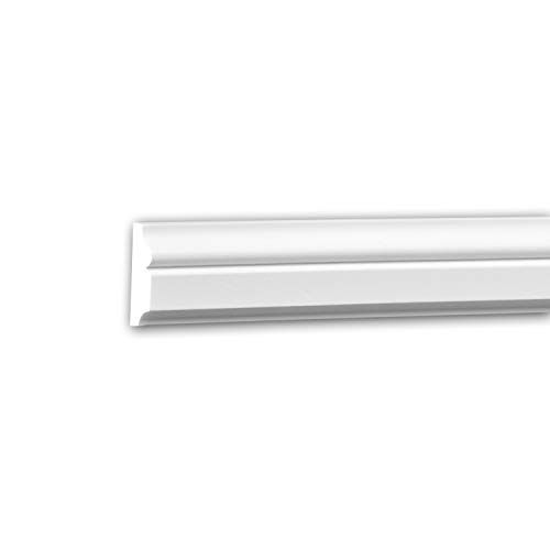 Moldura para pared 651323 Profhome Perfil de estuco Moldura decorativa Moldura friso estilo Neoclasicismo blanco 2 m