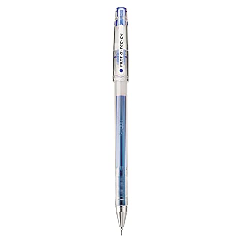 PILOT G-Tec-C Gel Ink Rolling Ball Pens, Ultra Fine Point (0.4mm), Blue Ink, 12-Pack (35492)