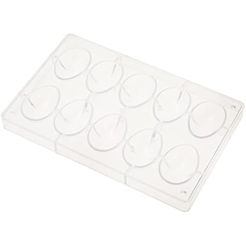 Decora 50050 Egg Polycarbonate Mould with 10 Cavities, 27.5 x 17.5 x 3.5 cm Cover