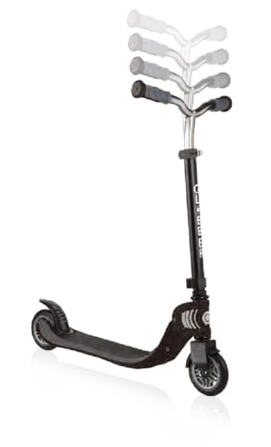 GLOBBER Flow Foldable 125 - Tretroller, 125 mm, ABEC 5, h&ouml;henverstellbar, Klappmechanismus, schwarz-grau