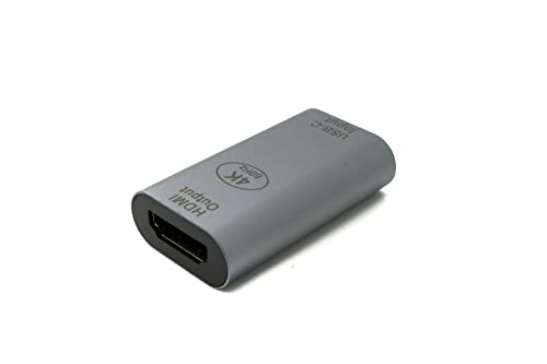 Adaptador HDMI 4K hembra a USB 3.1 tipo C hembra System-S en color gris 2