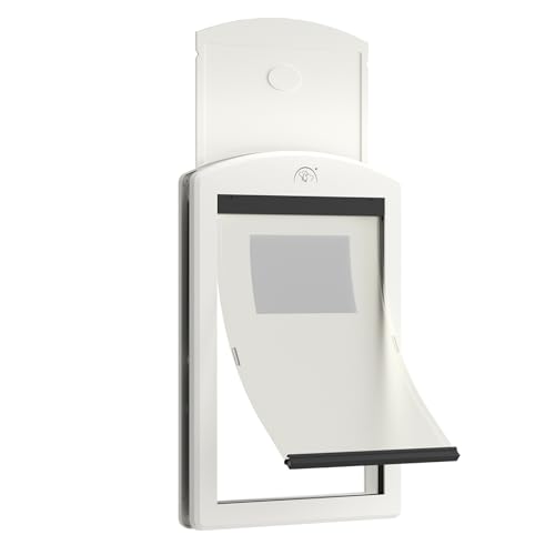 White-Frame-Dog-Doors-for-Medium-Dogs-Strong-Plastic-Pet-Door-with-Sliding-Lock-Panel-and-Magnetic-Soft-Flap-Doggy-Door-for-Door-Doggie-Door-Medium-Milk-White White Frame Dog Doors for Medium Dogs Strong Plastic Pet Door with Sliding Lock Panel and Magnetic Soft Flap Doggy Door for Door Doggie Door Medium Milk White